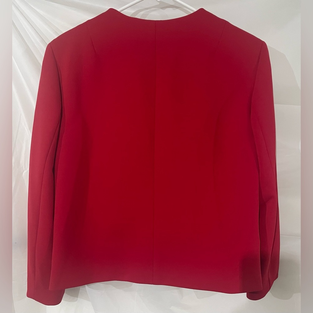 Nine West Red Blazer Tailored Suit Jacket - Picture 2 of 7